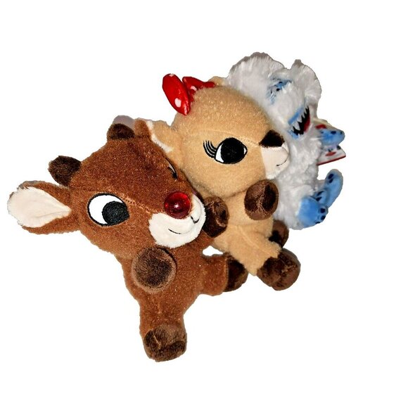 NWT Rankin and Bass Rudolph Red Nosed Reindeer Clarice Bumble Plush Dolls Bundle - Picture 7 of 8